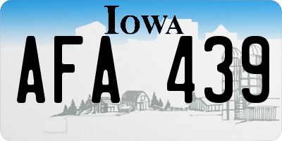 IA license plate AFA439