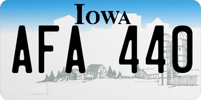 IA license plate AFA440