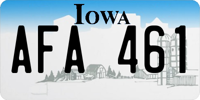 IA license plate AFA461
