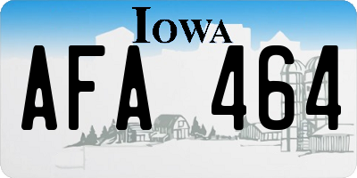 IA license plate AFA464