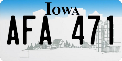 IA license plate AFA471