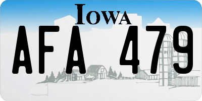 IA license plate AFA479