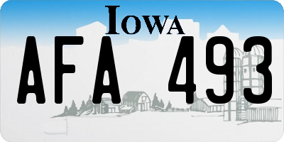 IA license plate AFA493