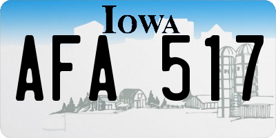 IA license plate AFA517