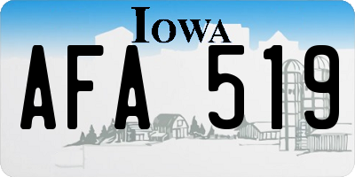 IA license plate AFA519