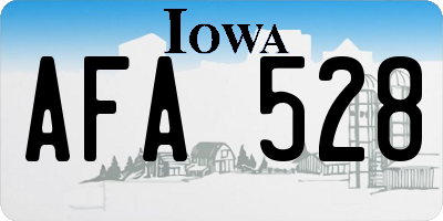 IA license plate AFA528