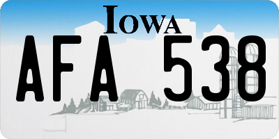 IA license plate AFA538