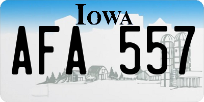 IA license plate AFA557