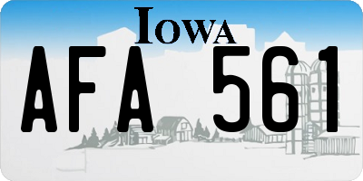 IA license plate AFA561