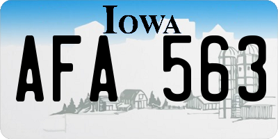 IA license plate AFA563