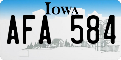 IA license plate AFA584