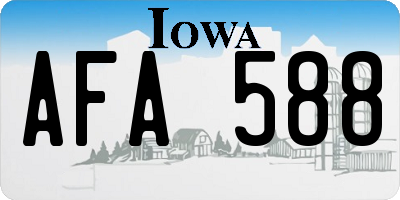 IA license plate AFA588
