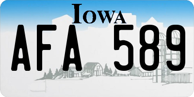 IA license plate AFA589