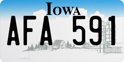 IA license plate AFA591