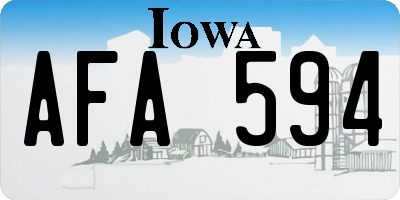 IA license plate AFA594