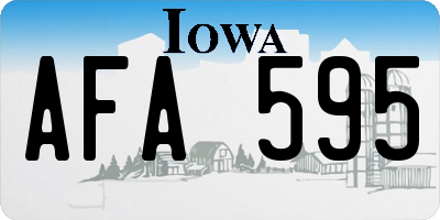 IA license plate AFA595