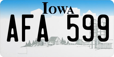 IA license plate AFA599