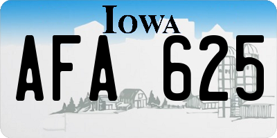 IA license plate AFA625
