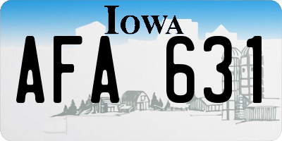 IA license plate AFA631