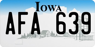 IA license plate AFA639