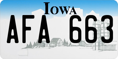 IA license plate AFA663