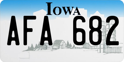 IA license plate AFA682