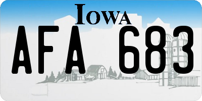 IA license plate AFA683