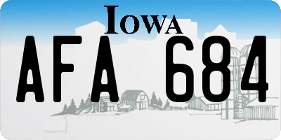 IA license plate AFA684