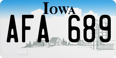 IA license plate AFA689