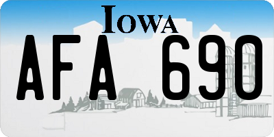 IA license plate AFA690