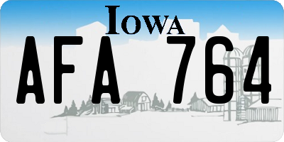 IA license plate AFA764