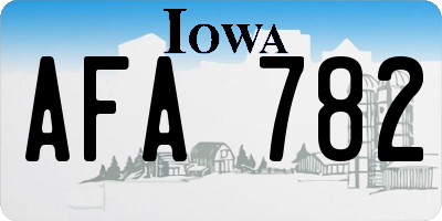 IA license plate AFA782