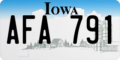 IA license plate AFA791