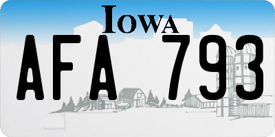 IA license plate AFA793
