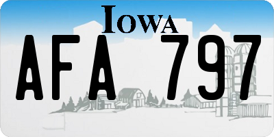 IA license plate AFA797