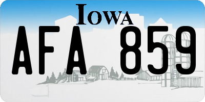 IA license plate AFA859
