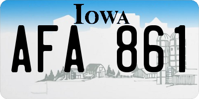 IA license plate AFA861