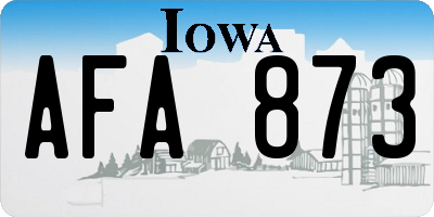 IA license plate AFA873