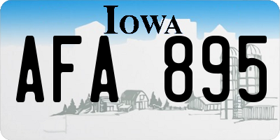 IA license plate AFA895