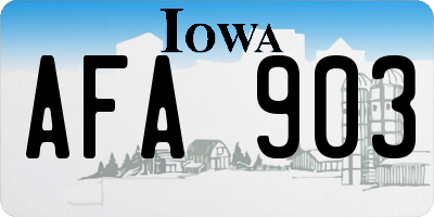IA license plate AFA903