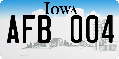 IA license plate AFB004
