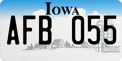 IA license plate AFB055