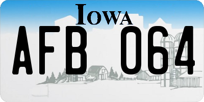 IA license plate AFB064