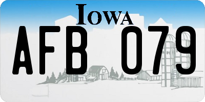 IA license plate AFB079