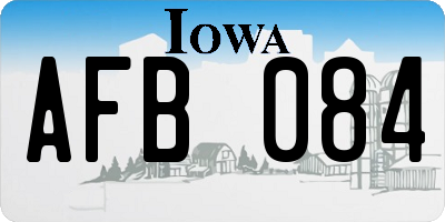 IA license plate AFB084