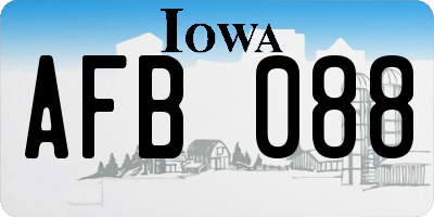 IA license plate AFB088