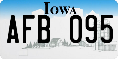 IA license plate AFB095