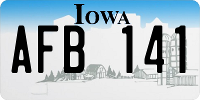 IA license plate AFB141