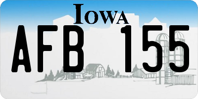 IA license plate AFB155