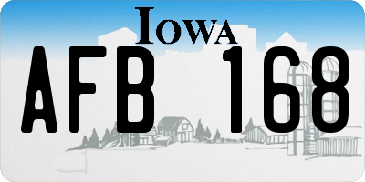 IA license plate AFB168